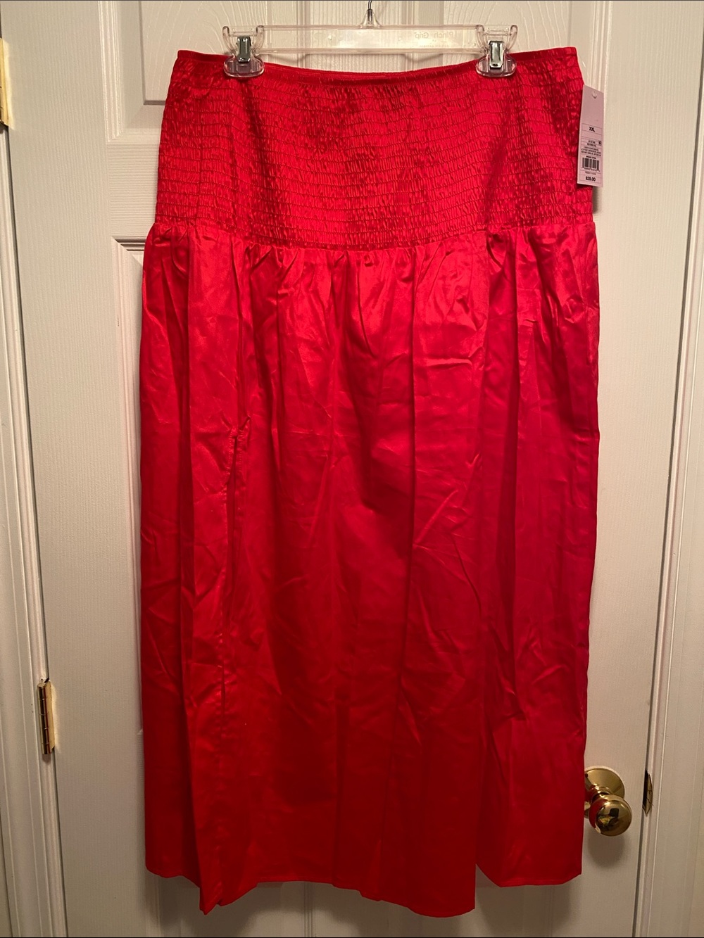 Wild Fable Red Smocked Waist A-Line Skirt… size XXL